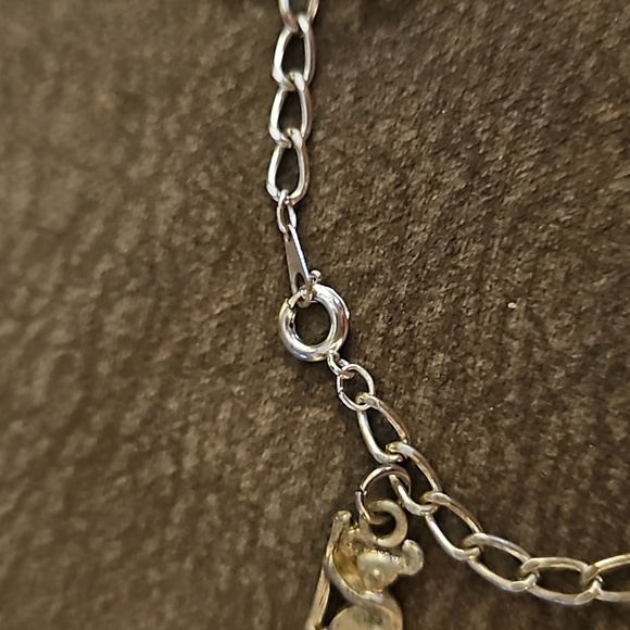 VTG Unique Dainty Pewter Koala Bear Charm Chain Tennis Bracelet - Picture 5 of 5